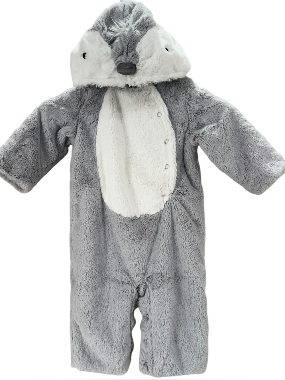Pottery Barn Kids Baby Otter Halloween Costume 6-12 Months Gray and White Soft